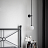 Дизайнерский минималистский настенный светильник LINES 12 Черный 150 см   фото 10