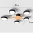 Светодиодная потолочная люстра с элементами из дерева TIDEN 8 плафонов Серый фото 9