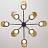 Светодиодная люстра в скандинавском стиле с вращающимися плафонами INGEL 4 плафона Золотой Черный фото 10