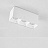 Потолочный светодиодный светильник в стиле минимализма 3 плафона Черный 4000K фото 18