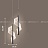Серия подвесных светодиодных светильников с завитым лентовидным плафоном с точечным паттерном ORNELLA Золотой 2 плафона фото 5