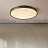 Потолочный плоский светильник с мраморным рассеивателем 58 см  Черный фото 17
