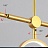 Реечный светильник со светодиодными дисками и вращающимися кольцами и декором в виде птиц JUGGLE золото фото 6