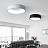 Плоская светодиодная лампа на потолок TRAY 80 см  Черный фото 4