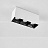 Потолочный светодиодный светильник в стиле минимализма 3 плафона Черный 4000K фото 20