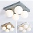 Серия потолочных люстр с матовыми стеклянными плафонами круглой формы BOARD ORB 6 плафонов Коричневый фото 5