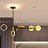 Реечный светильник со светодиодными дисками и вращающимися кольцами и декором в виде птиц JUGGLE золото фото 9